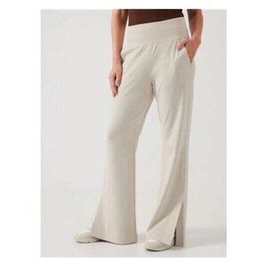 ATHLETA VENICE FLARE PANT in Abalone Grey Beige Large